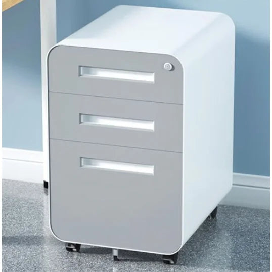 FCJ Simple Style Multifunctional Mobile Filing Cabinet 3 Drawers Movable Office Locker for Office Workshop Made of Plastic Steel