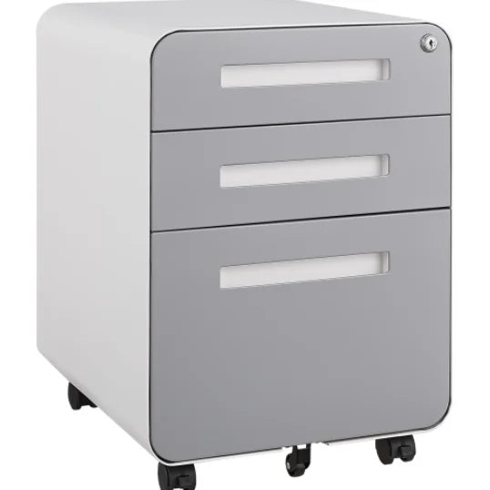 FCJ Simple Style Multifunctional Mobile Filing Cabinet 3 Drawers Movable Office Locker for Office Workshop Made of Plastic Steel