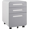FCJ Simple Style Multifunctional Mobile Filing Cabinet 3 Drawers Movable Office Locker for Office Workshop Made of Plastic Steel