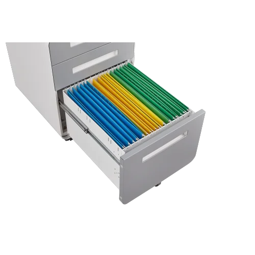 FCJ Simple Style Multifunctional Mobile Filing Cabinet 3 Drawers Movable Office Locker for Office Workshop Made of Plastic Steel