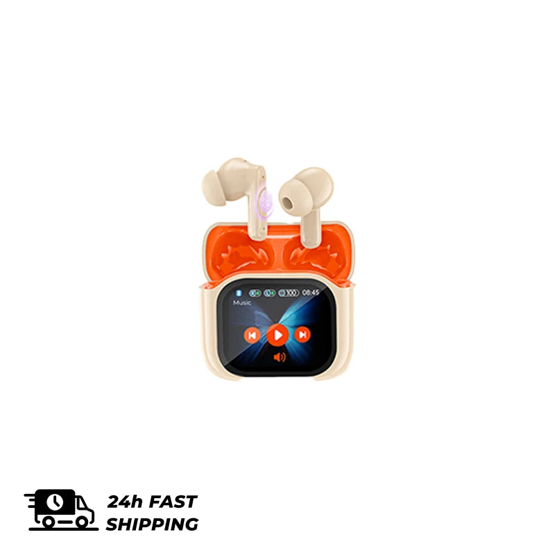 LED Translation Earbuds Real-Time Translator Wireless Bluetooth Headset Noise Cancelling HIFI Sound for Travel Business Learning